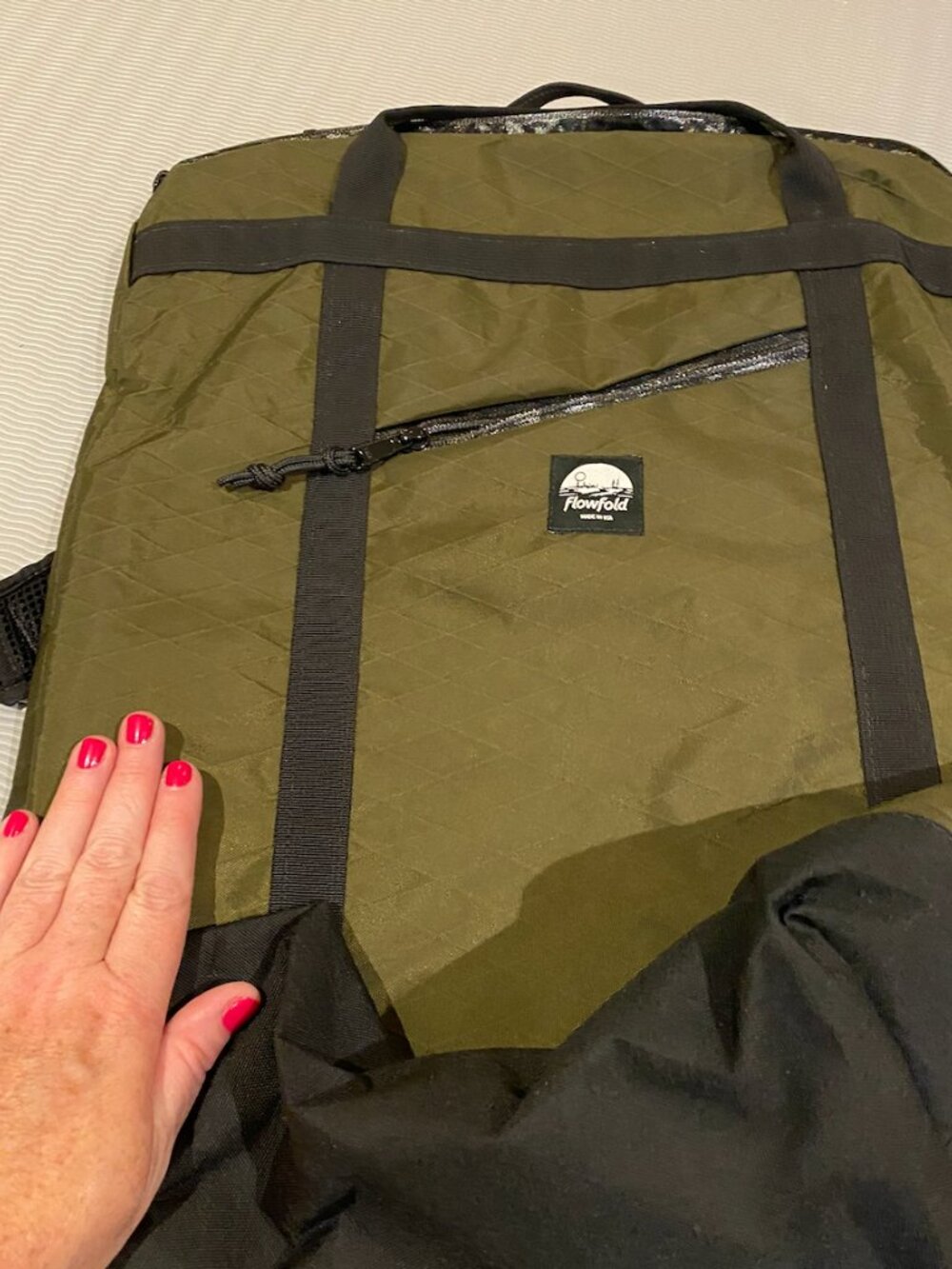 Flowfold Backpack: Olive Green and Black NEVER USED! - Picture 3 of 12